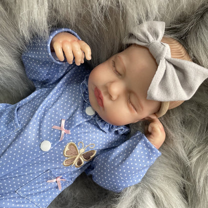 Elvira 20 Inch Sleeping Reborn Dolls With Painted Hair -Loulou