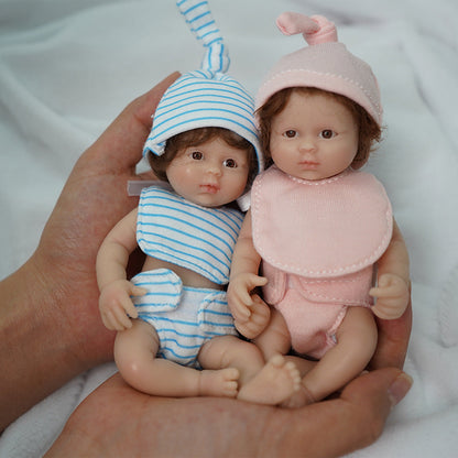 6 Inch 15 Cm Reborn Dolls Open Eyes Twins