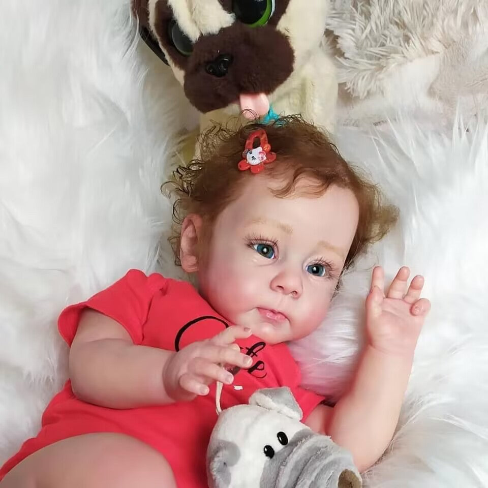 60Cm Cute Alger Open Eyes Reborn Doll