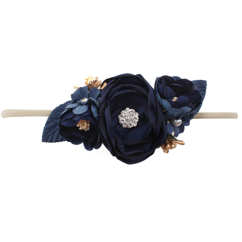 Pastoral Elastic Nylon Flower Baby Headband