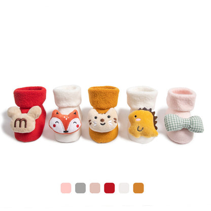 Winter warm cute cartoon doll baby socks