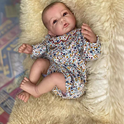 Rodney 20 inch Realistic open eyes Reborn doll with drawn hair