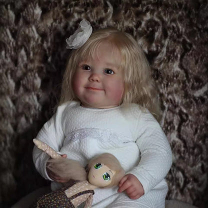 Leila 24 Inches 60cm Open Eyes Blonde Hair Reborn Doll-June Awake