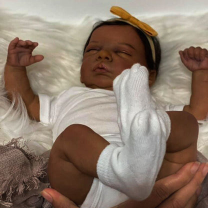 19 Inches Isaac Closed Eyes African American Reborn Dolls-Romy