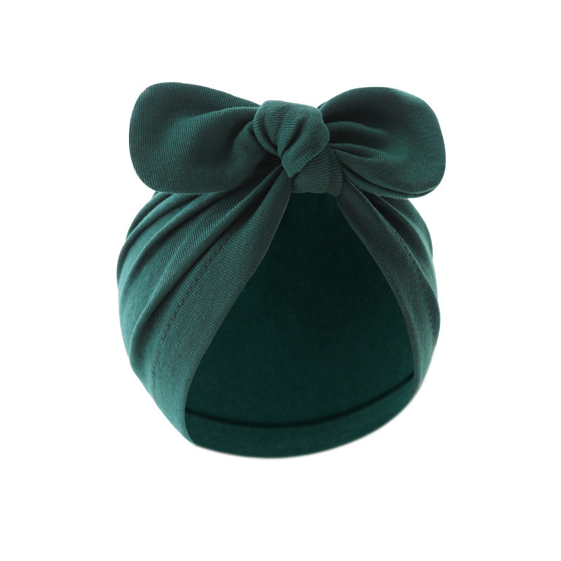 Solid Color Baby Bandana Knotted Pullover Hat