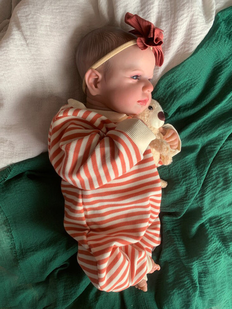 20 Inches Open Eyes Reborn Dolls In Stripe Clothes-Loulou