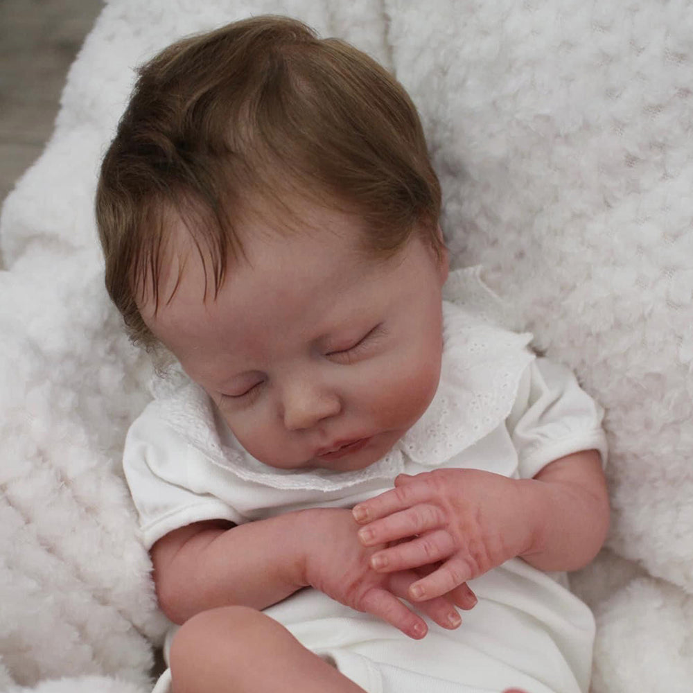 18 Inches Sweet Reborn Dolls Sleeping With Short Hair-Deliah