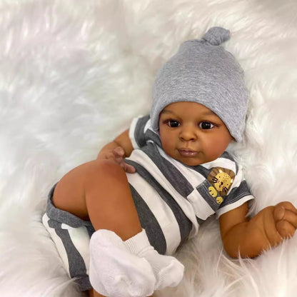 Clara 23 inch Realistic Open Eyes African American Reborn Dolls - Jaylan