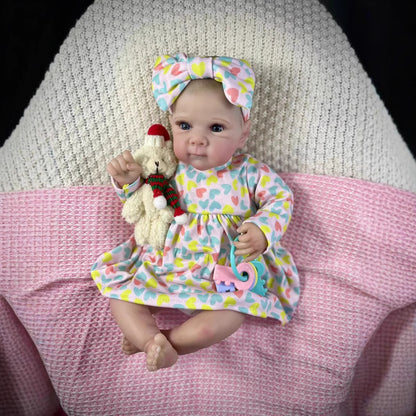 18 Inches Crystal Open Eyes Cloth Body Reborn Doll-Bettie