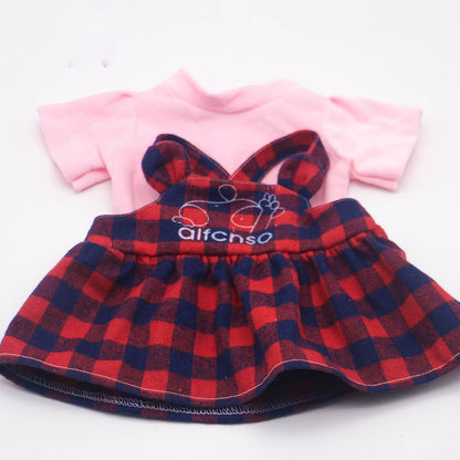 Cute Plaid Dress for 19 Inches Reborn Doll