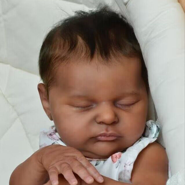 20 inch Eileen Closed Eyes African American Reborn Dolls-Laura