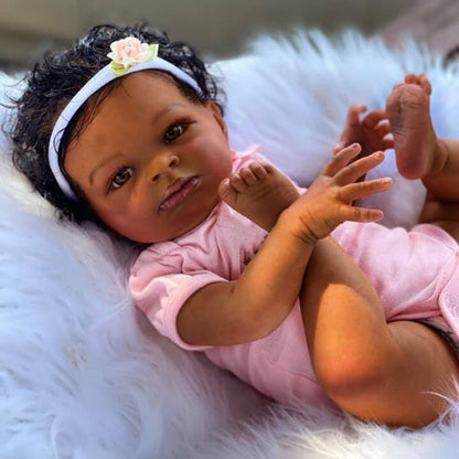 Cheryl 20 Inches Dark Skinned Reborn Dolls-Lanny