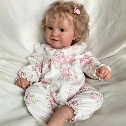 20 Inches Lifelike Lucy Open Eyes Reborn Baby Dolls With Blonde Hair