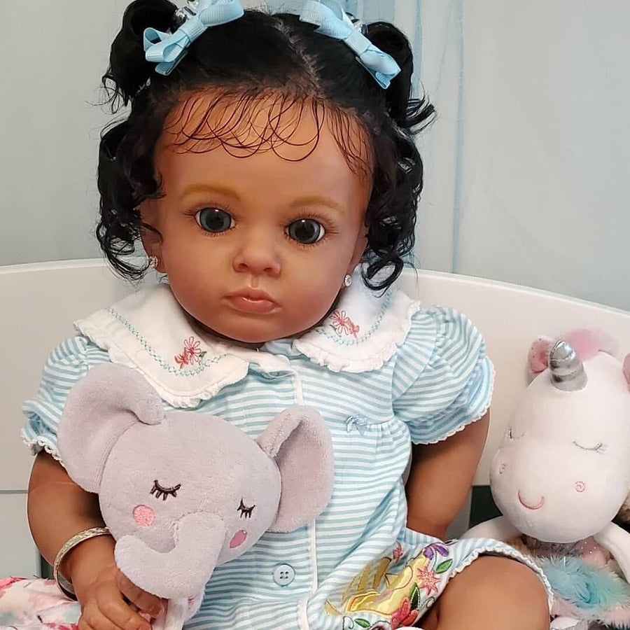 24 Inches Penny Dark Skinned Reborn Dolls-Tutti