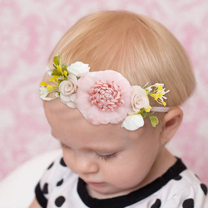 Pastoral Elastic Nylon Flower Baby Headband