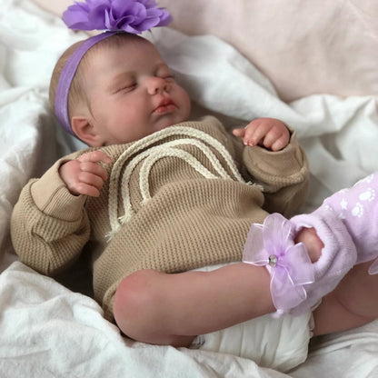 20 Inches Sleeping Reborn Dolls With Painted Hair -Loulou