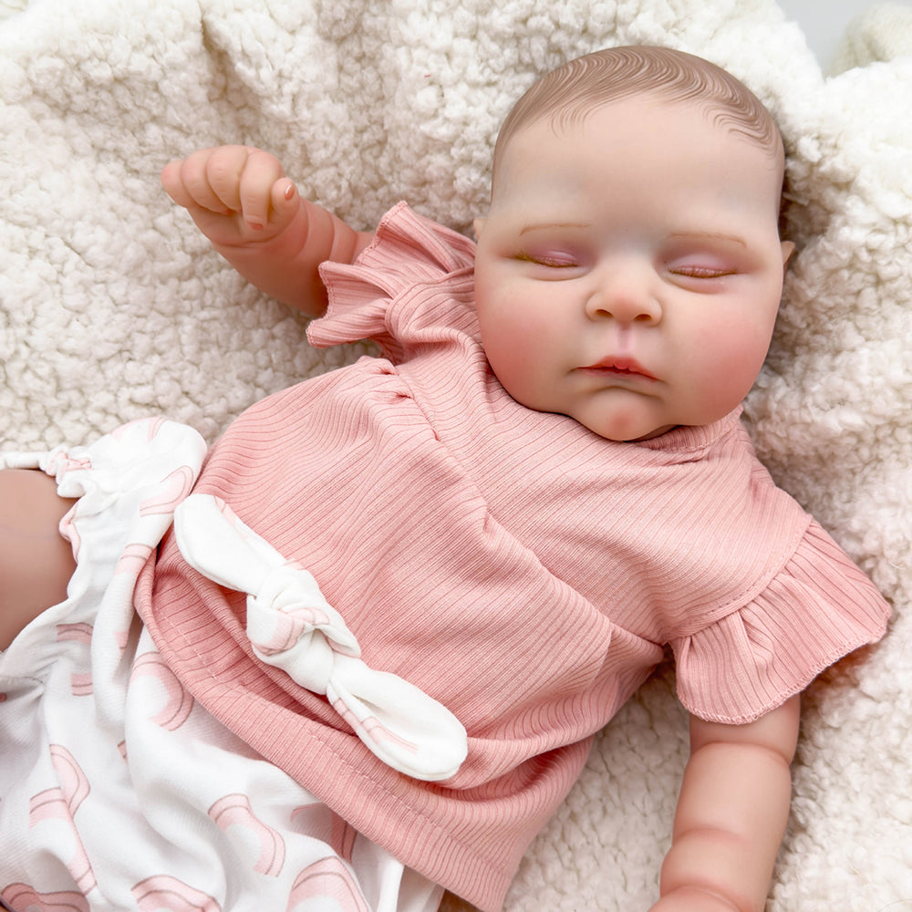 20 Inch Realistic Kitty Sleeping Reborn Dolls - Peaches