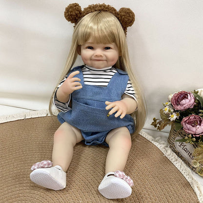 22 Inches Reborn Doll Twin Girls With Long Hair - Raya