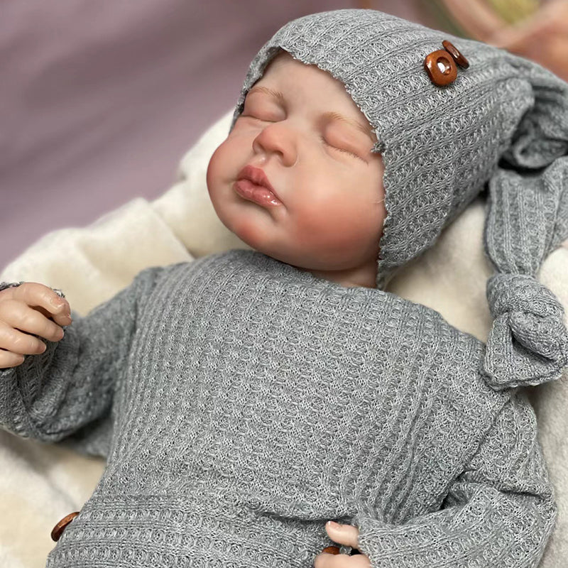 20 Inches Lifelike Closed Eyes Reborn Doll Twin Sisters-Loulou