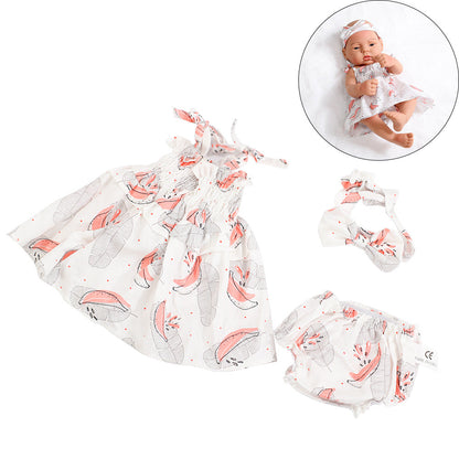 16-17 Inches Reborn Doll Dress 3-Piece Set