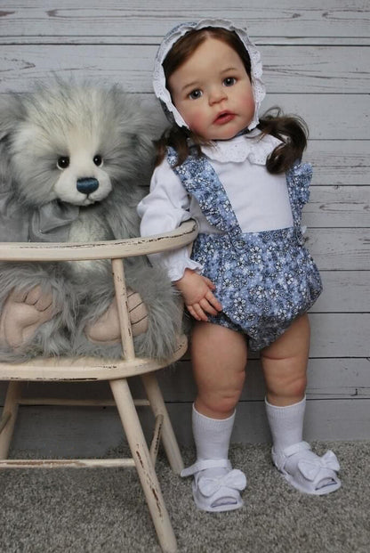 24 Inches Reborn Dolls With Open Eyes And Brown Hair-Sandie