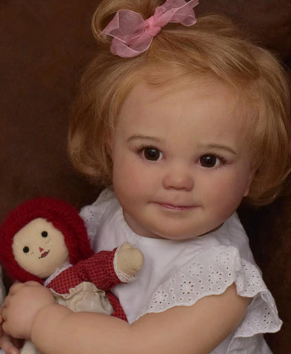 May 24 Inches 60cm Open Eyes Blonde Hair Reborn Doll-June Awake