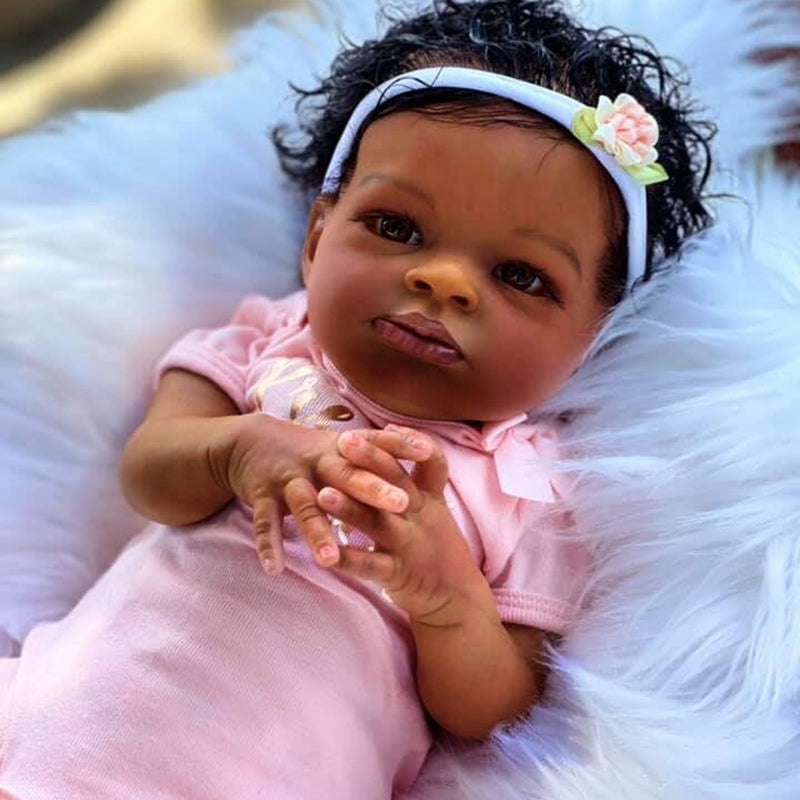 Cheryl 20 Inches Dark Skinned Reborn Dolls-Lanny