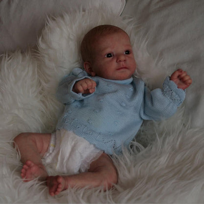 19 Inches Felicia Reborn Dolls With Painted Hair With Blue Eyes