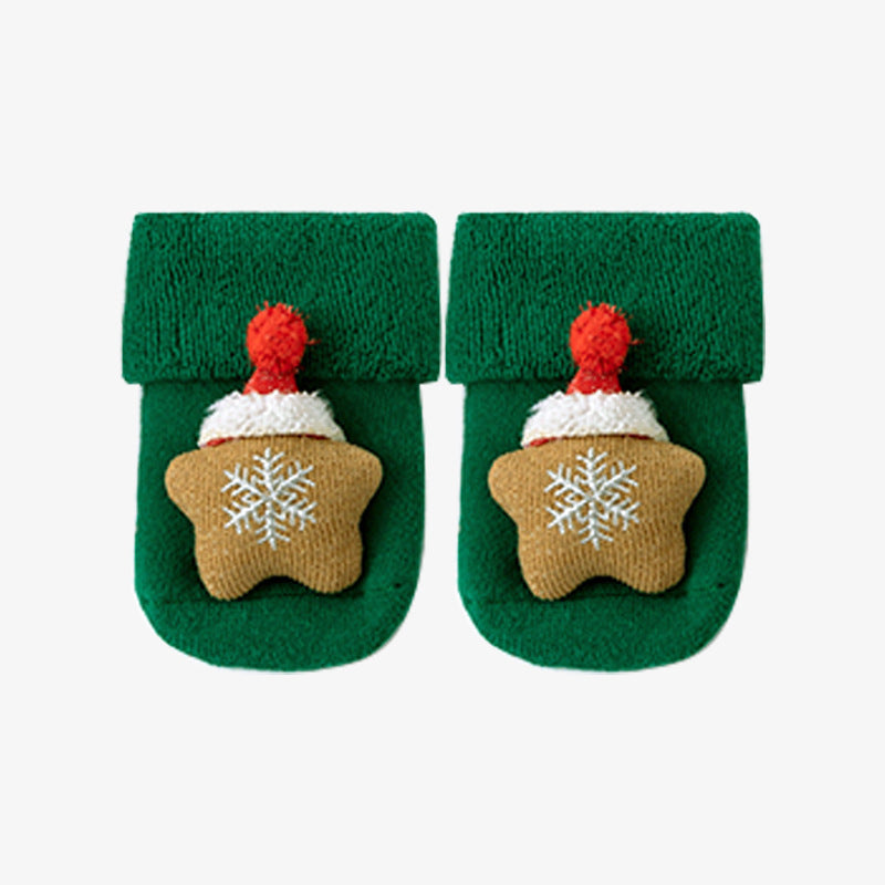 Autumn and Winter cotton fleece-lined loose cute doll Christmas stockings