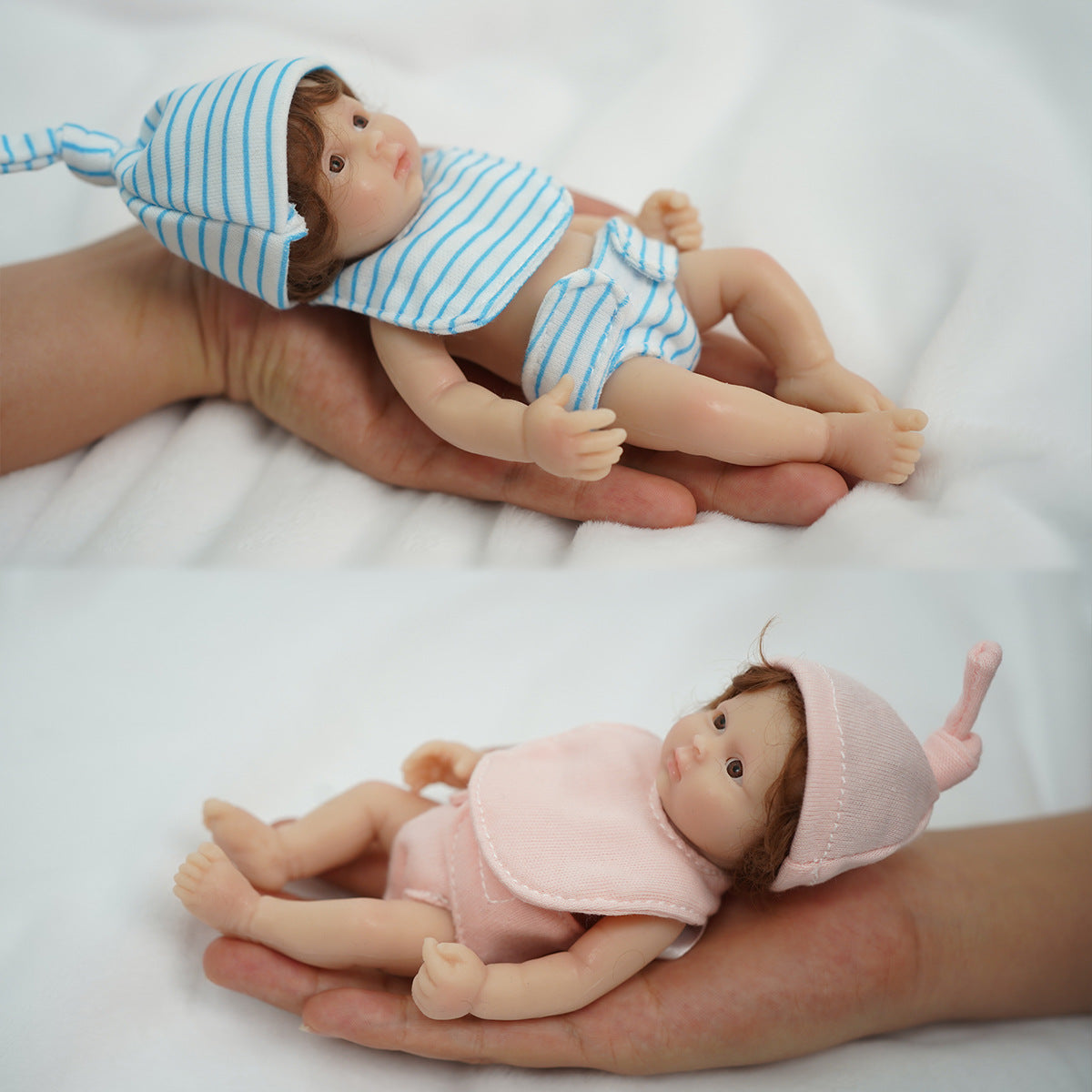 6 Inch 15 Cm Reborn Dolls Open Eyes Twins