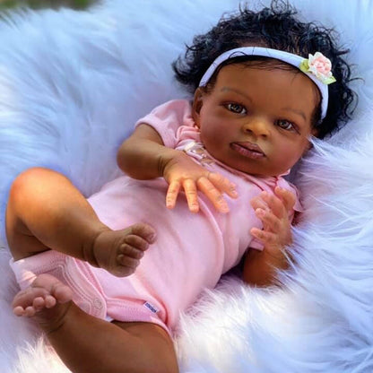 Cheryl 20 Inches Dark Skinned Reborn Dolls-Lanny