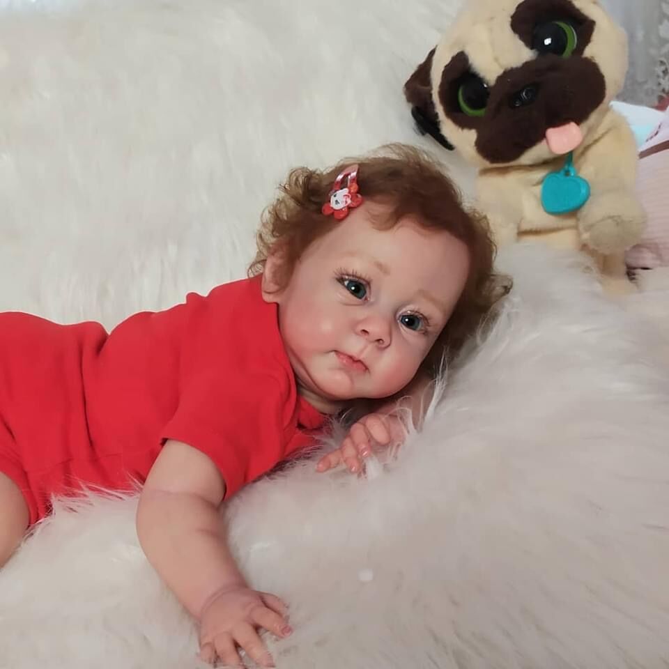 60Cm Cute Alger Open Eyes Reborn Doll