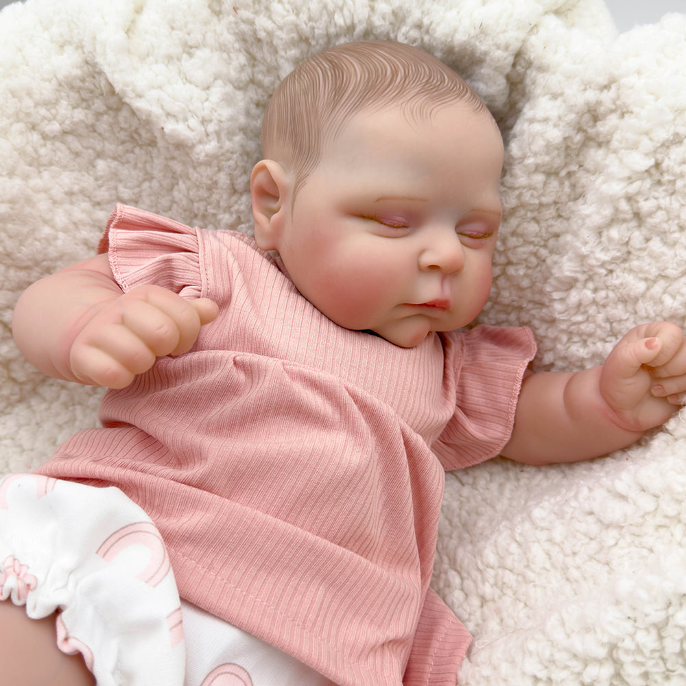 20 Inch Realistic Kitty Sleeping Reborn Dolls - Peaches