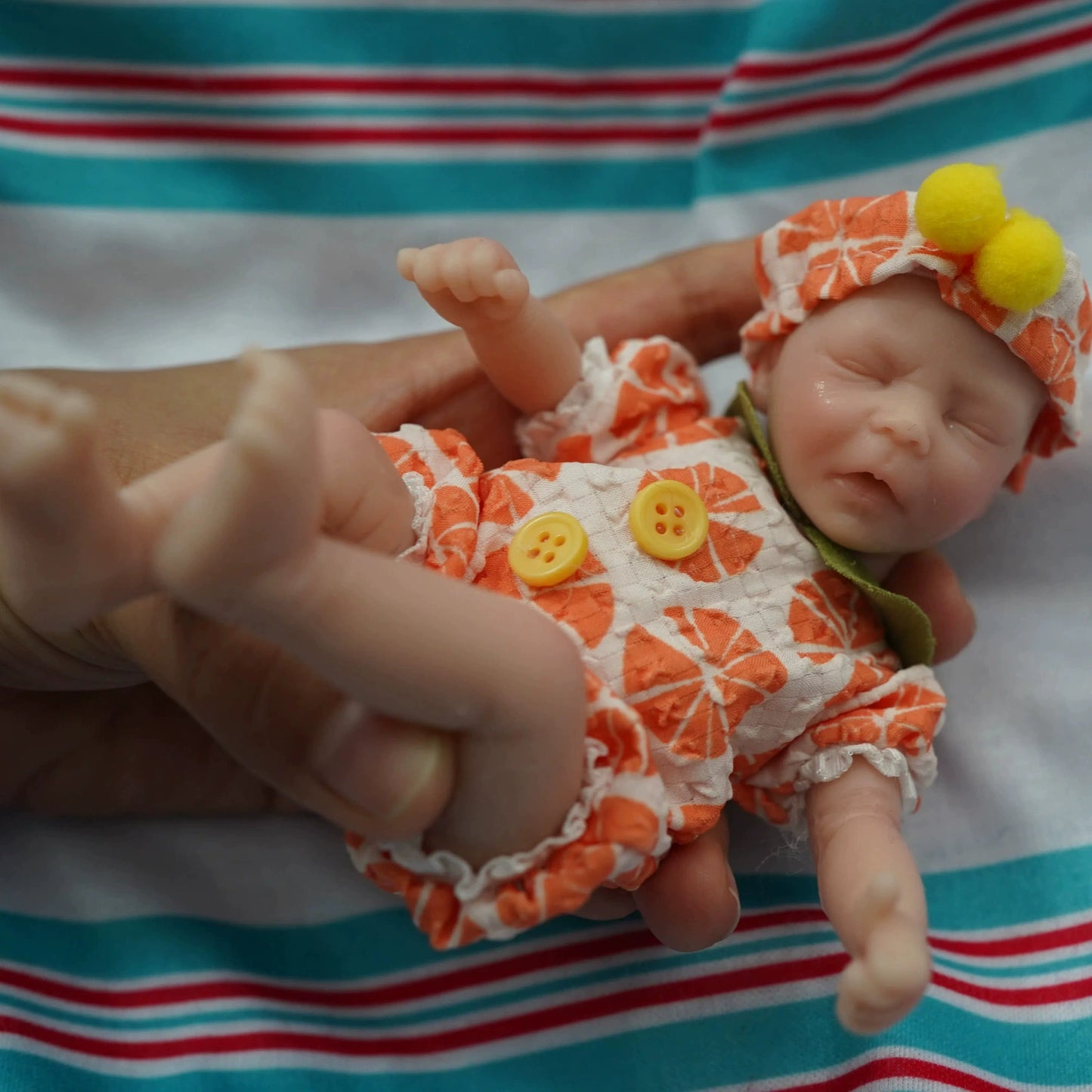 6 Inch Closed Eyes Mini Reborn Doll Boy/Girl-Darren