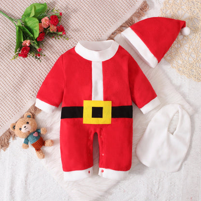 Santa Clause Christmas 3-Piece Doll Clothes Set