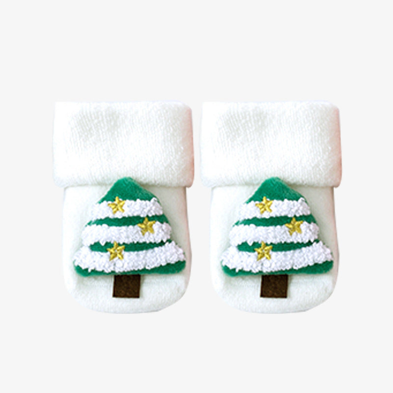 Autumn and Winter cotton fleece-lined loose cute doll Christmas stockings