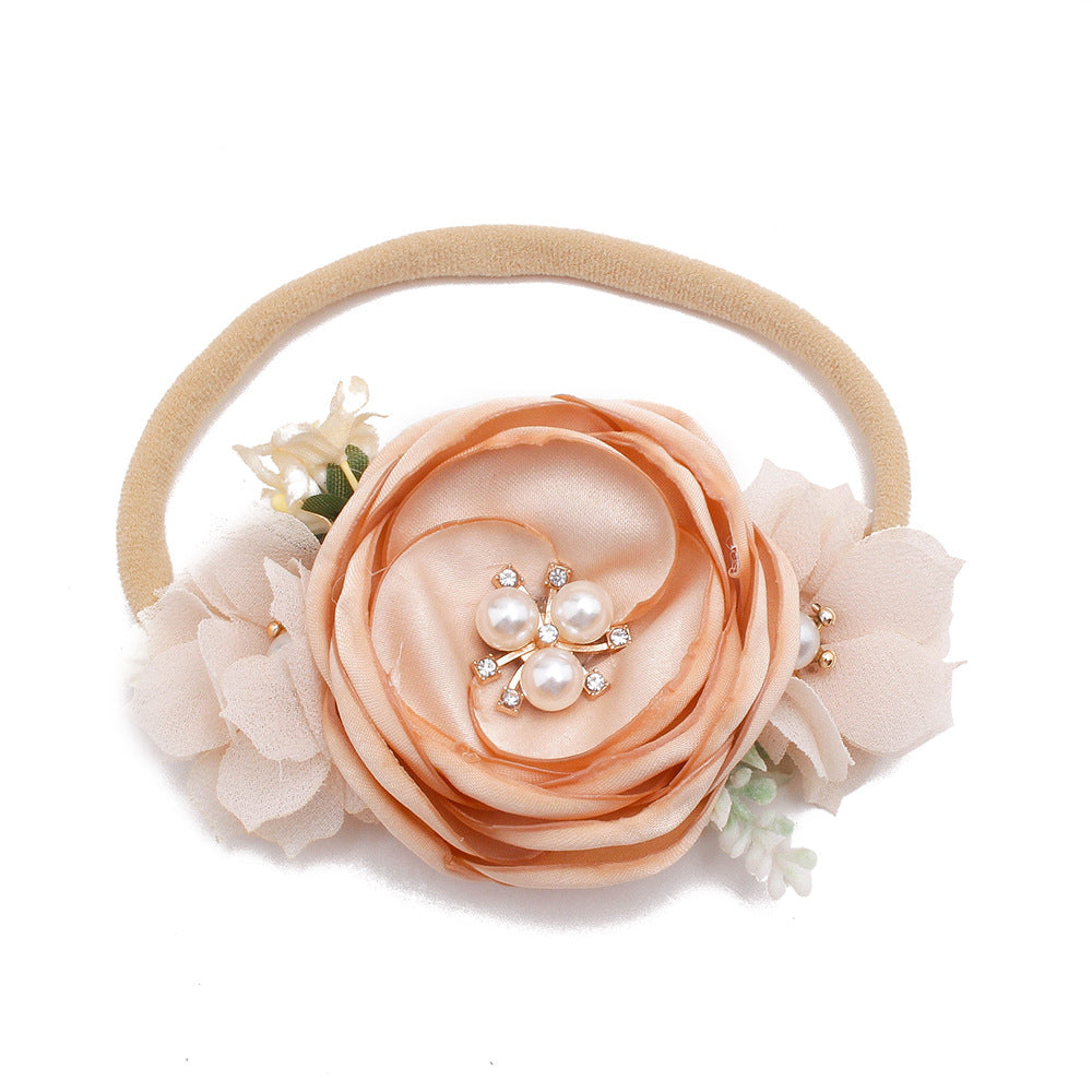 Pastoral Elastic Nylon Flower Baby Headband