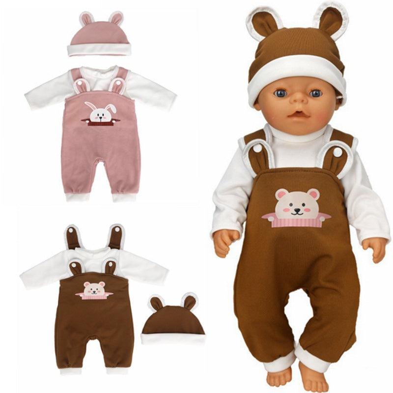 Cute Bear Clothes With Hat for 16-18 Inches Reborn Doll