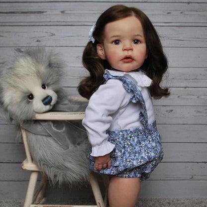 24 Inches Reborn Dolls With Open Eyes And Brown Hair-Sandie