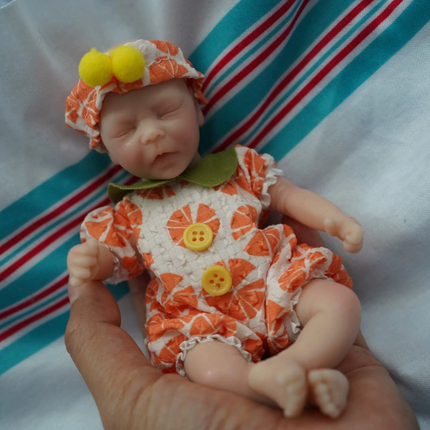 6 Inch Closed Eyes Mini Reborn Doll Boy/Girl-Darren