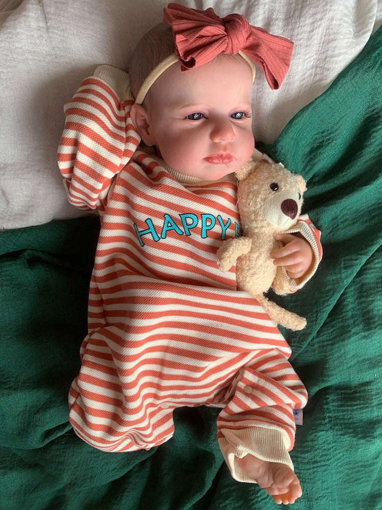 20 Inches Open Eyes Reborn Dolls In Stripe Clothes-Loulou