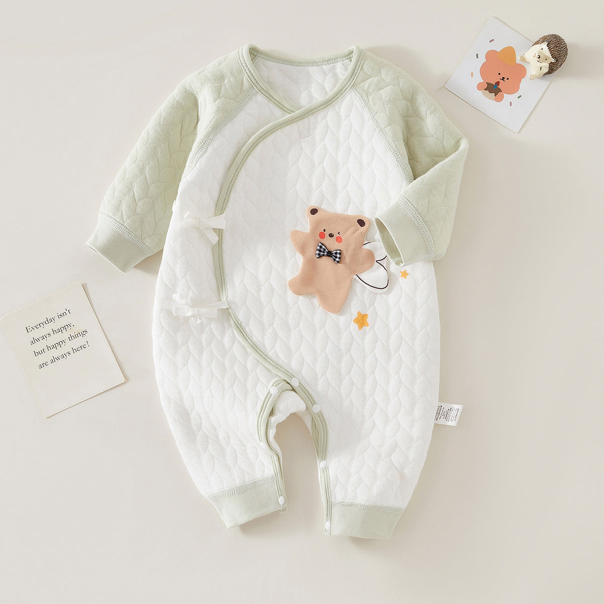 Little Bear Long Sleeve Warm Romper for 20-27 Inches Reborn Dolls