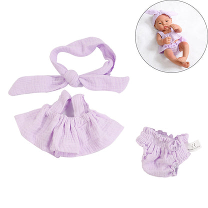 16-17 Inches Reborn Doll Dress 3-Piece Set