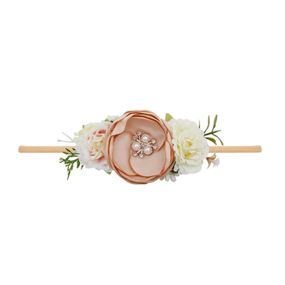 Pastoral Elastic Nylon Flower Baby Headband