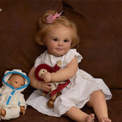 May 24 Inches 60cm Open Eyes Blonde Hair Reborn Doll-June Awake