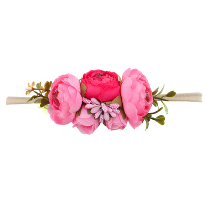 Pastoral Elastic Nylon Flower Baby Headband