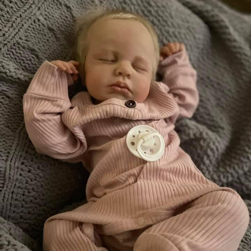 20 Inches Reborn Doll With Closed Eyes And Blonde Hair