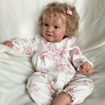 20 Inches Lifelike Lucy Open Eyes Reborn Baby Dolls With Blonde Hair