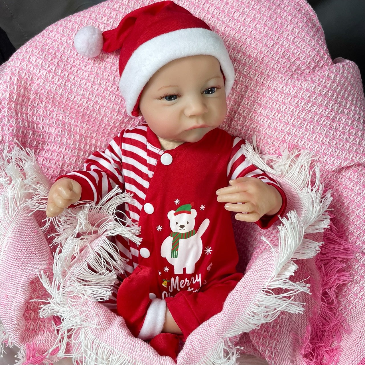 18 inch Lifelike Reborn Dolls with Christmas Clothes - Levi