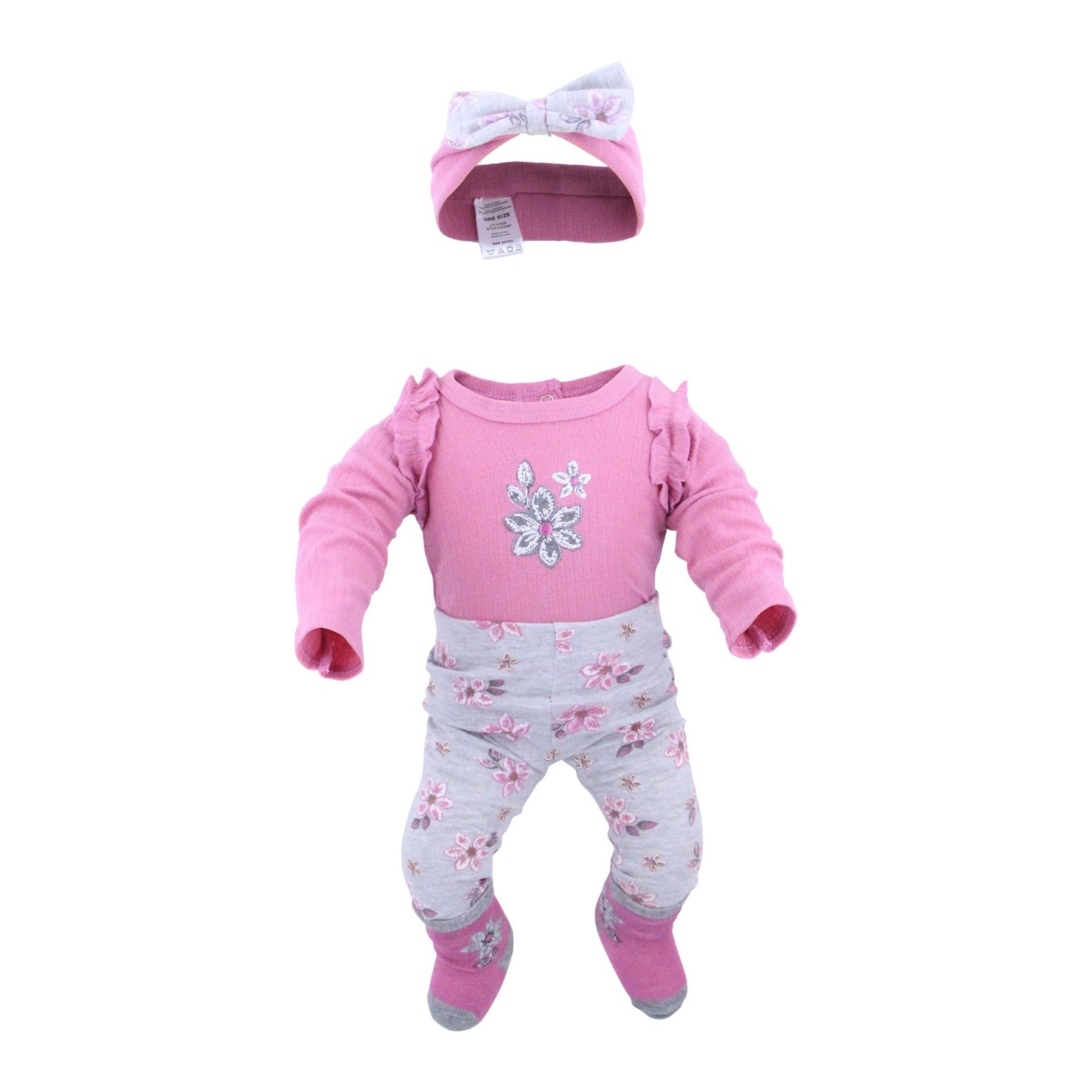 4pcs long sleeve cotton 22-23 inch reborn doll clothes set